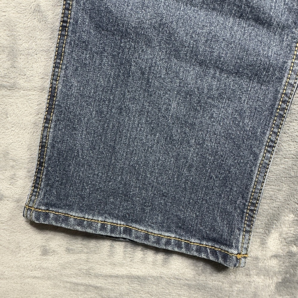Ariat Rebar M4 Relaxed Boot Cut Jeans Mens 36x32 (Fits 38x32) Blue Work Denim - Picture 3 of 10